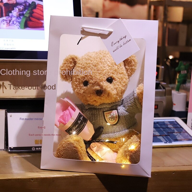 Gấu teddy nhồi bông kích thước nhỏ đáng yêu làm quà tặng dành cho bạn gái