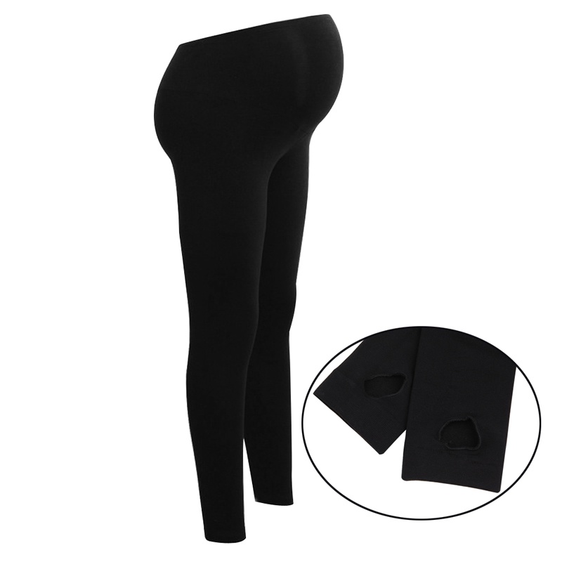 Quần Legging Cotton Dày Giữ Ấm Thoải Mái Có Thể Điều Chỉnh Cho Mẹ Bầu