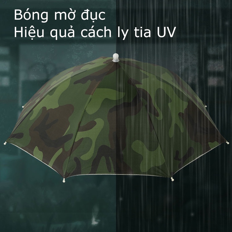 Dù Đội Đầu Cỡ Lớn Che Nắng Tiện Dụng Cho Câu Cá dù đội đầu gấp gọn tiện lợi tránh nắng mưa độc đáo cá tính dành cho nam và nữ Dù Che Nắng Chống Tia Mũ gắn dù che nắng chống tia UV di động thông dụng cho hoạt động ngoài trời Dù Ninja che mưa chống nắng