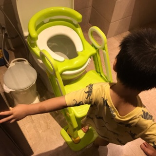 Ghế tập ngồi toilét cho bé 1-8 tuổi (hàng đẹp có tựa lưng và sàn chân)