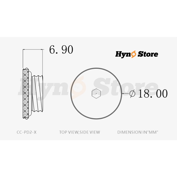 Fit stop slim Bykski logo rồng Tản nhiệt nước custom - Hyno Store