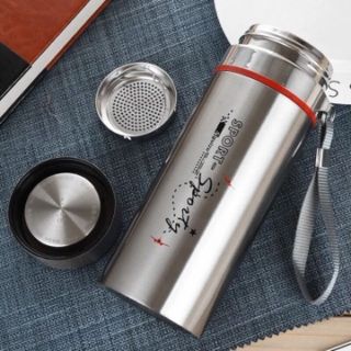 Bình giữ nhiệt 1000ml giữ nhiệt loại  1 tối ưu hơn 8h Huxuan màu inox