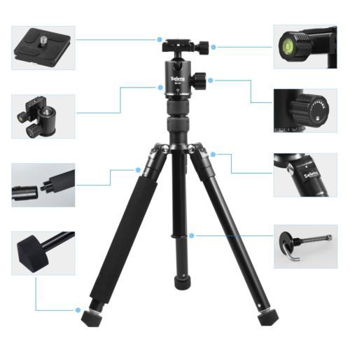 Giá đỡ ba chân Selens T-170 kèm ngàm xoay cho máy ảnh DSLR