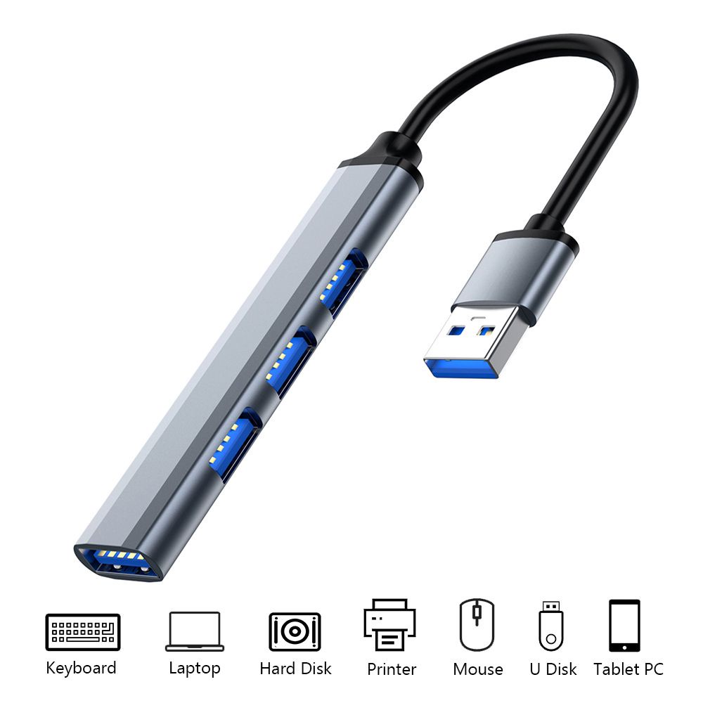 Bộ chia 4 cổng USB 3.0 tốc độ cao bằng hợp kim nhôm cho laptop