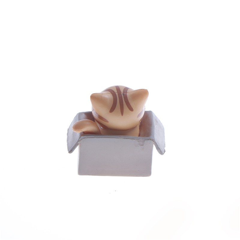 Mô hình chú mèo mini trang trí bằng nhựa resin phong cách Địa Trung Hải