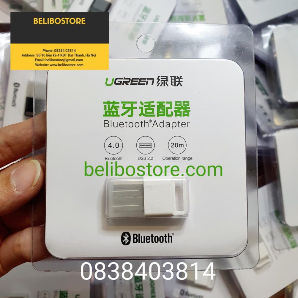 Usb Bluetooth Adapter 4.0 Chính Hãng Ugreen US192 (30443-30524) CSR8510 | Thiết bị phát sóng bluetooth 4.0 sbay