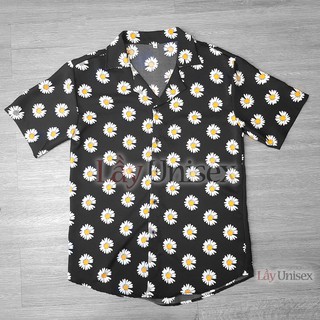 [ẢNH THẬT] Sơ mi hoa cúc cổ vest form rộng