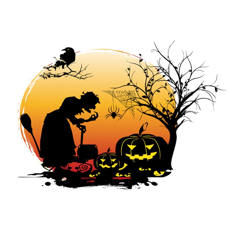 Miếng Dán Cửa Sổ Trang Trí Chủ Đề Halloween