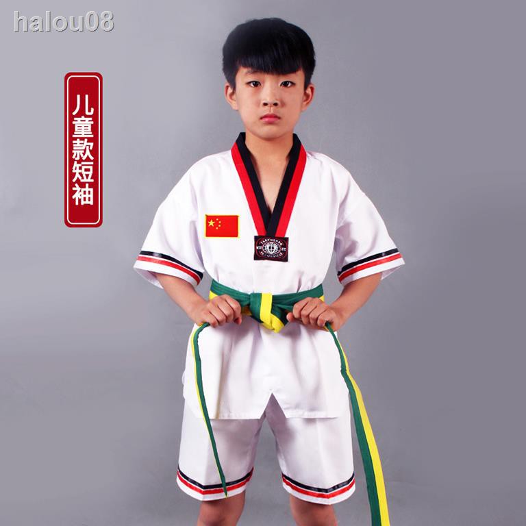 Bộ Đồ Tập Võ Taekwondo Tay Dài Chất Liệu Cotton Cho Người Lớn Và Trẻ Em