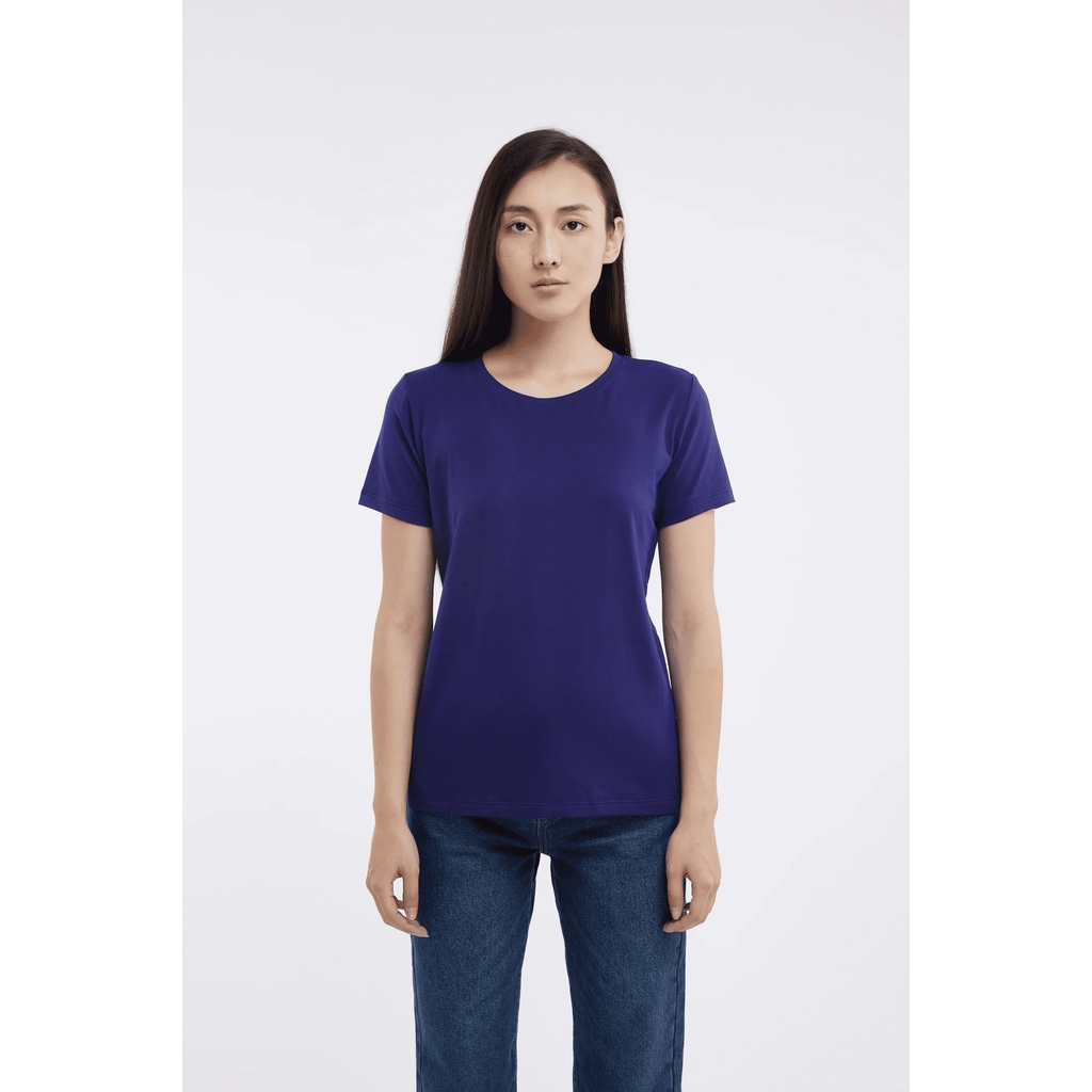 TheBlueTshirt - Áo Thun Tay Ngắn Nữ Màu Xanh Dương Đậm/Navy - Hero T - Midnight Blue
