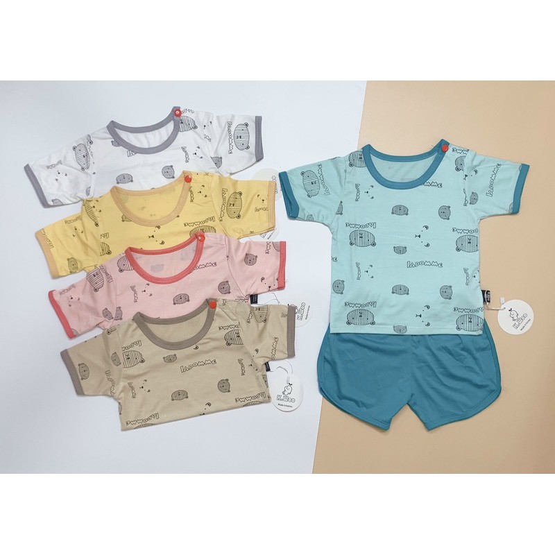 Bộ thun lạnh milky mom Kwoo hoạ tiết gấu