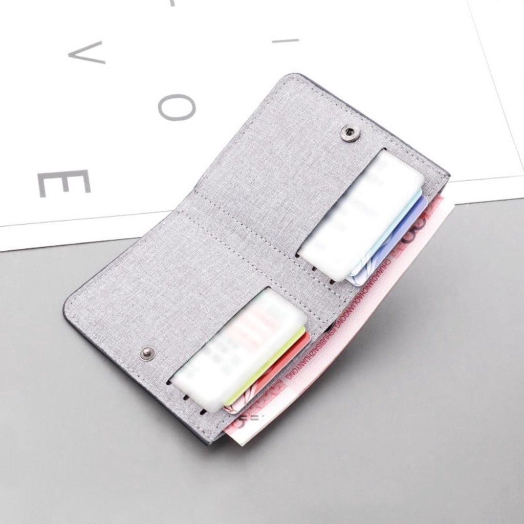 Ví nam Classic chất liệu vải Canvas nhỏ gọn dáng đứng thời trang VI1