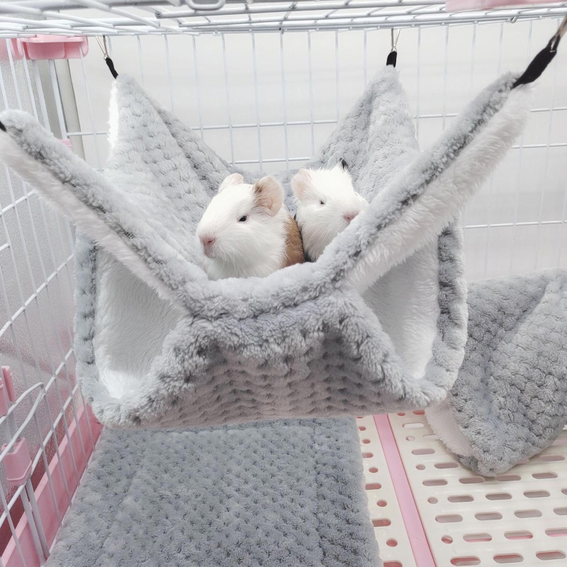 Bộ 3 Món Võng + Đường Hầm + Đệm Lót Ẩn Cho Chuột Hamster Vào Mùa Đông