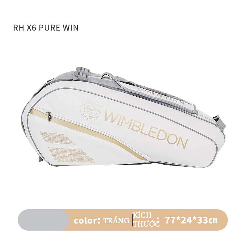 XẢ HẾT Túi đựng vợt tennis, túi vợt thể thao Babolat Pure Wimbledon 9 Pack Tennsi Pag chính hãng