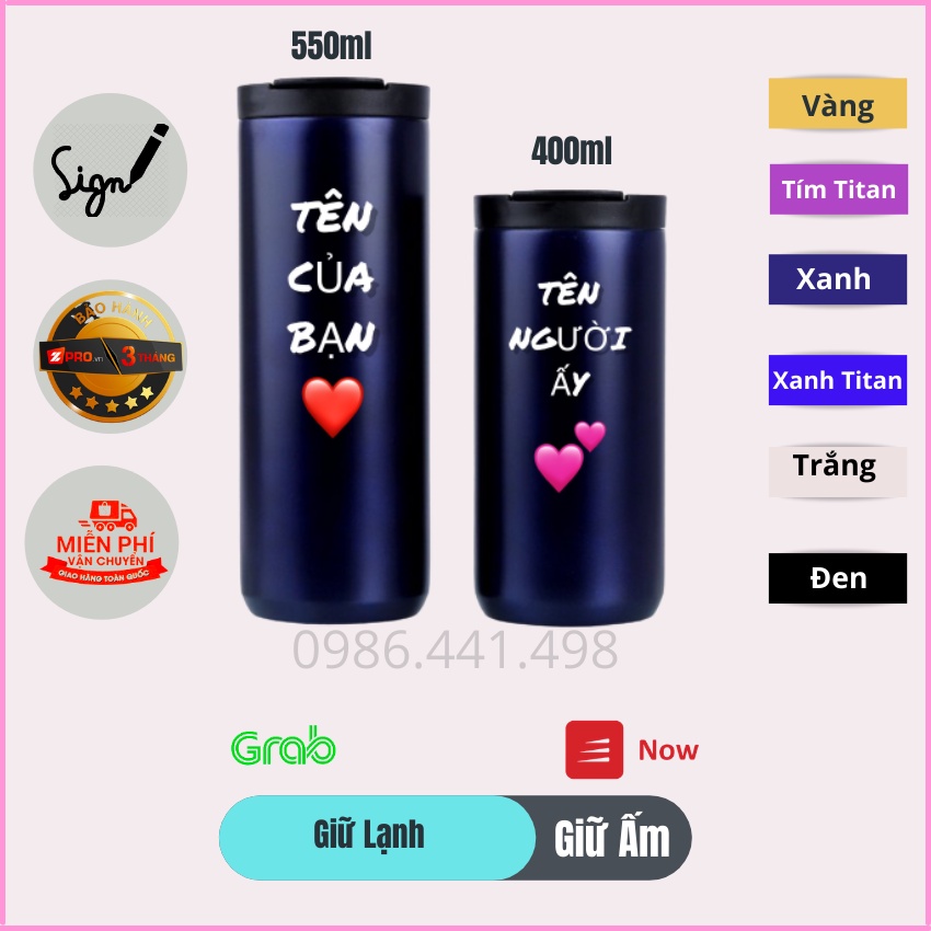 🔥🔥[TẶNG KÈM CỌ RỬA]🔥🔥[HOT] Cốc giữ nhiệt Coffee HOLIC 2 INOX Cầm Tay Tiện Lợi Có BH | BigBuy360 - bigbuy360.vn