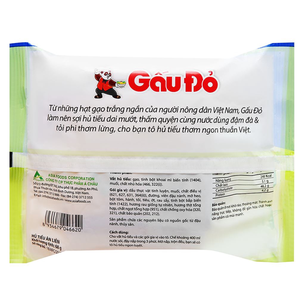Thùng 30 gói Hủ tiếu Nam Vang Gấu Đỏ