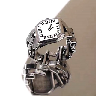 Hip hop ring fashion ring  Unisex adjustable ring watch shape