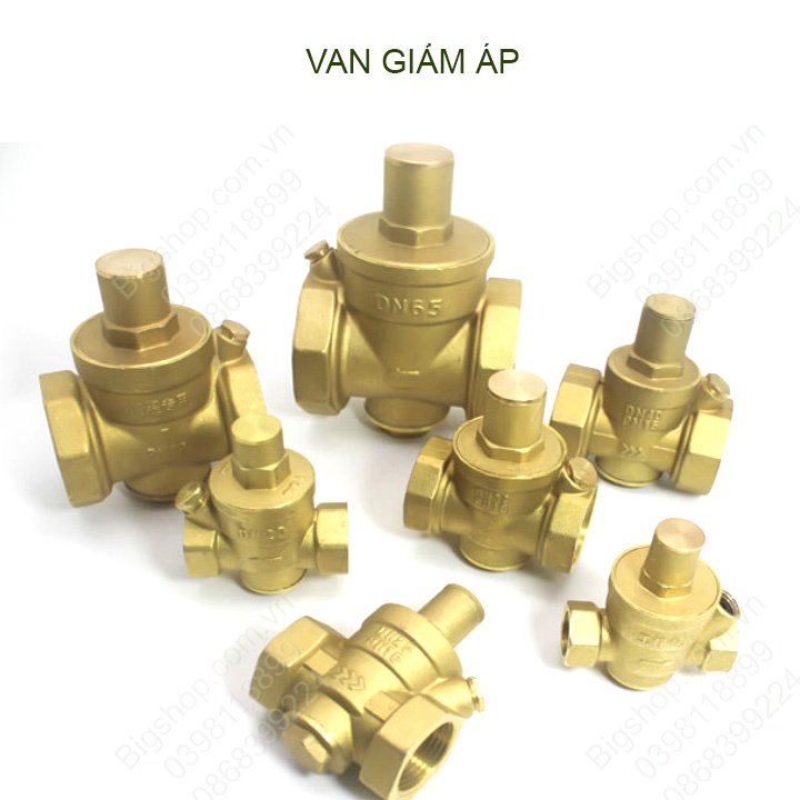 Van giảm áp kèm đồng hồ đo bằng đồng DN15, DN20, DN25 tùy chọn