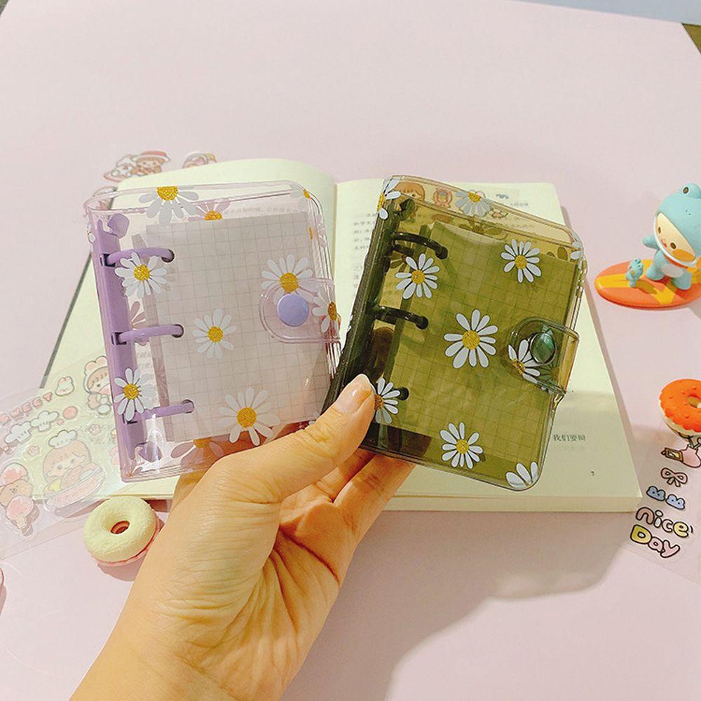 PEWANY Sổ Tay 3 Lỗ Mini Họa Tiết Hoa Cúc Xinh Xắn