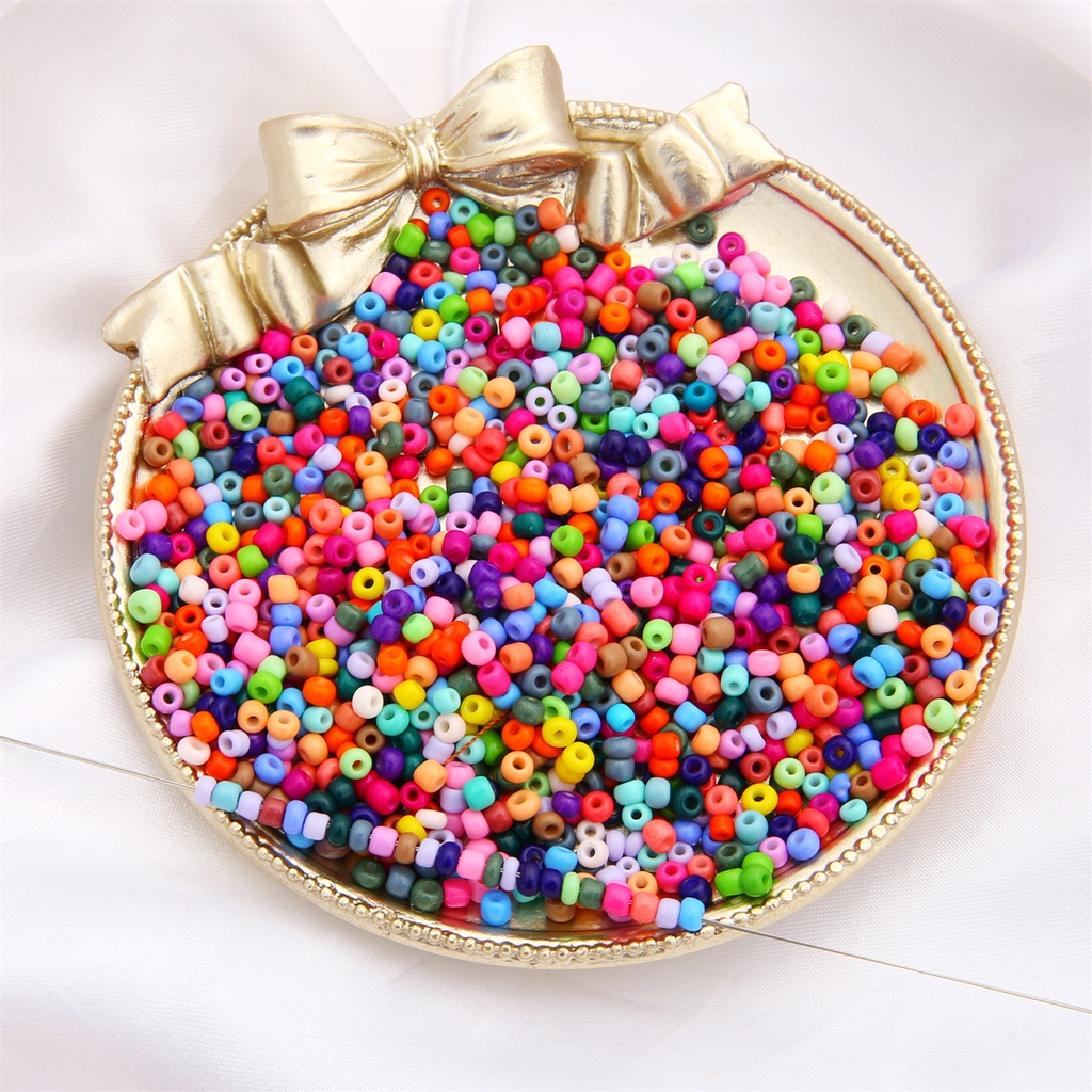 Túi 1000 Hạt Charm Bằng Kính 3mm Dùng Làm Trang Sức DIY