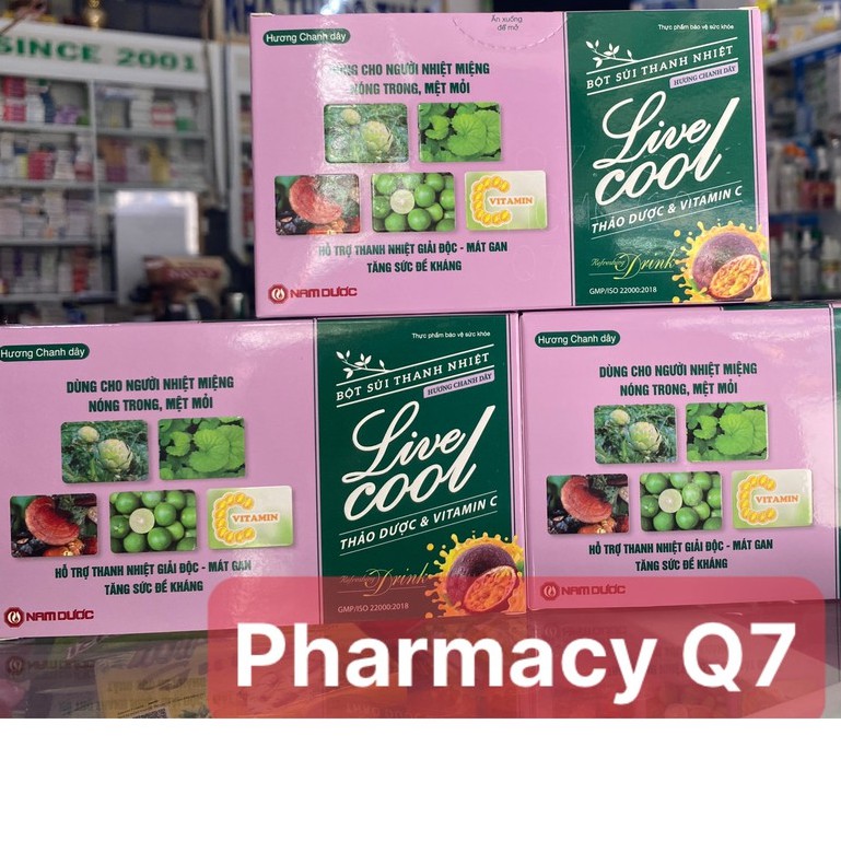 HỘP 10 GÓI LIVE COOL LIVER COOL NAM DƯỢC HƯƠNG CHANH DÂY