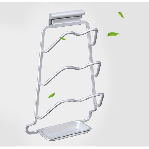 Giá Treo Nắp Nồi Nhôm Tạo Hình kệ để nắp vung bắt vít hoặc dán tường giá để vung nồi kệ nhà bếp đồ gia dụng