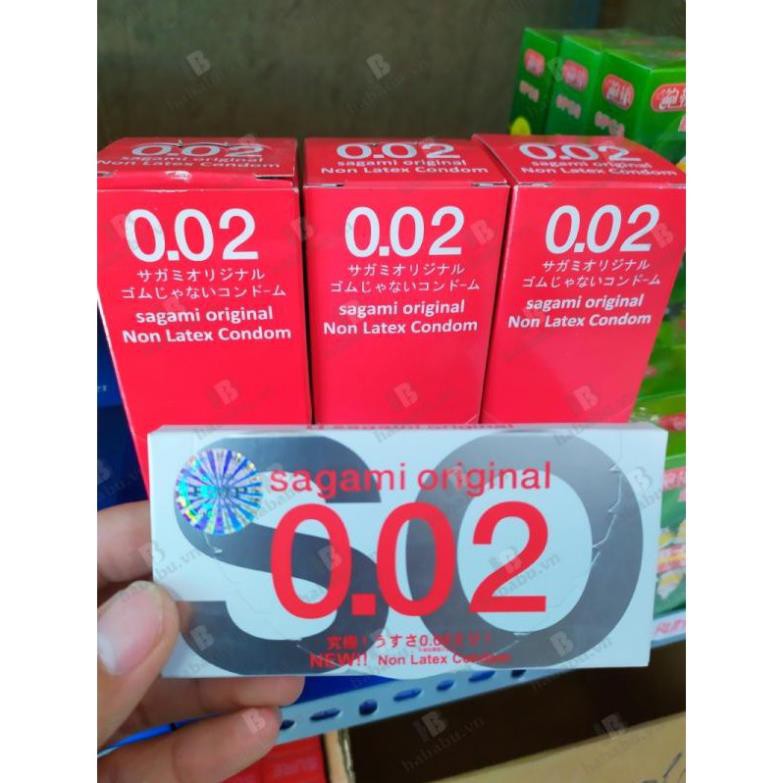 Bao cao su siêu mỏng Sagami ORIGINAL 0.02 hộp 12 chiếc