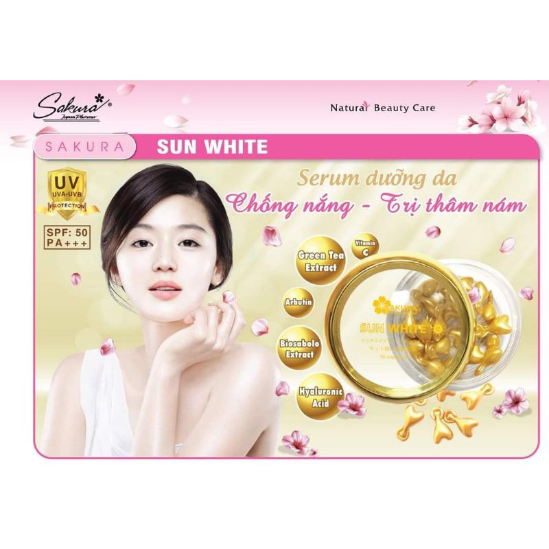 Nno/Nno Vite/ Sakura White/ Sakura Sun Mega wecare giúp Dưỡng ẩm, tái tạo, chống oxy hóa  hộp 30 viên