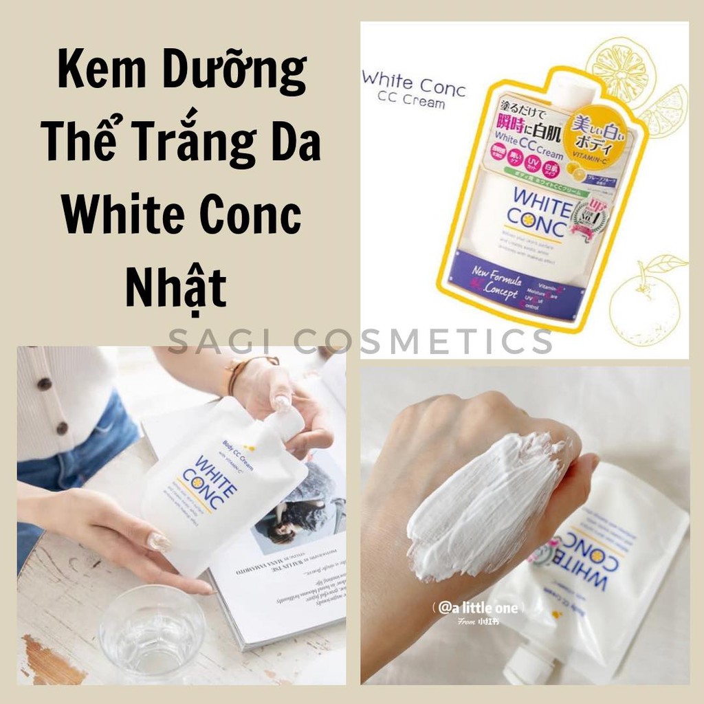 Sữa dưỡng thể Body CC Cream Vitamin C White Conc Nhật Bản