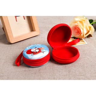 Hộp đựng tai nghe vỏ thép - In hình Giáng sinh