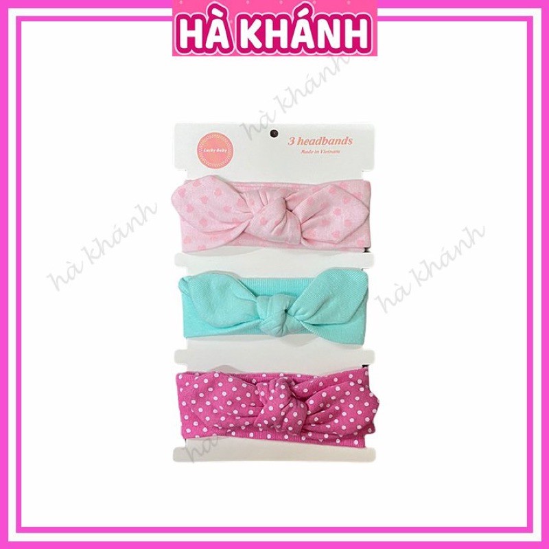 Set 3 turban, băng đô cute cho bé [giao set ngẫu nhiên]