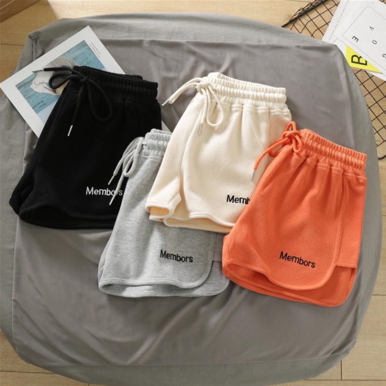 [ Hàng Đẹp Bán Shop ] Quần Short MEMBORS Nữ , Quần short nữ cạp chun  dây rút - đủ 4 màu - chất thun thoáng mát