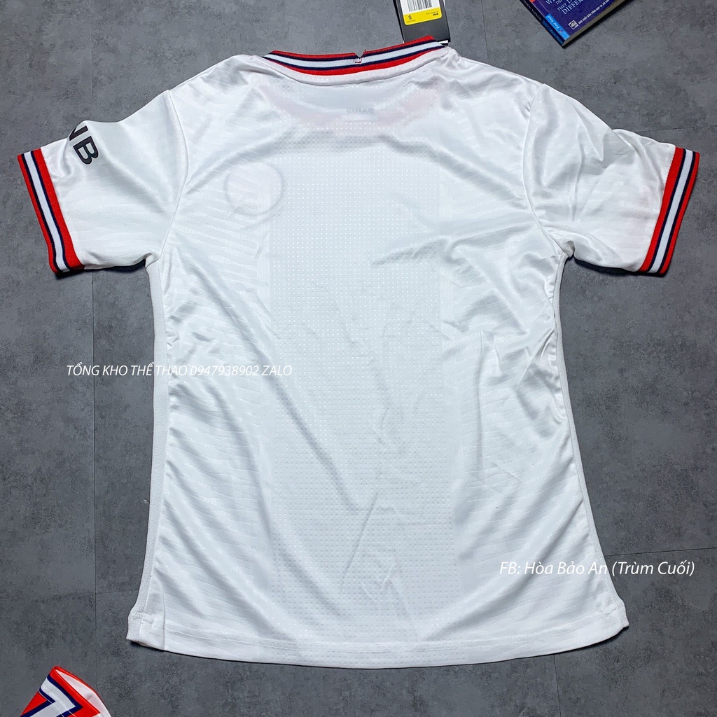 Set Bộ Quần ÁO Bóng Đá PSG 2023/24 Áo Trắng Quần Than- Áo Paris Saint-Germain