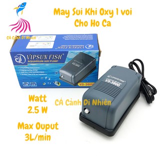 Máy sục sủi khí oxy 1 vòi 2.5W VIPSUN VS-3800 cho hồ cá VS 3800