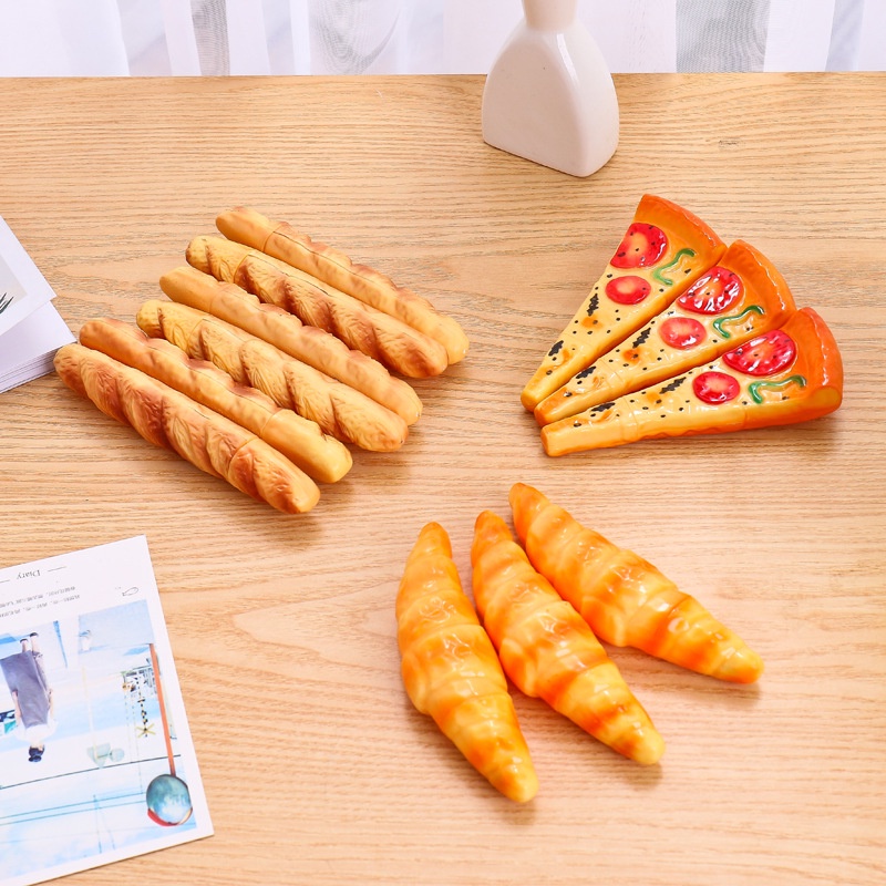Bút Bi Mực Đen Hình Bánh Mì Pizza - Bánh Mì - Xúc Xích Ngòi 0.5mm Dễ Thương
