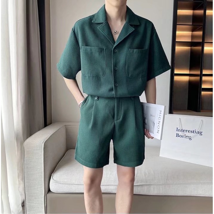 Mới Set Đồ Thể Thao Ngắn Tay bộ đồ blazer Phong Cách Hàn Quốc áo khoác blazer nữ Năng Động bộ nam from rộng đồ bộ thể thao nam thời trang bộ thể thao nam