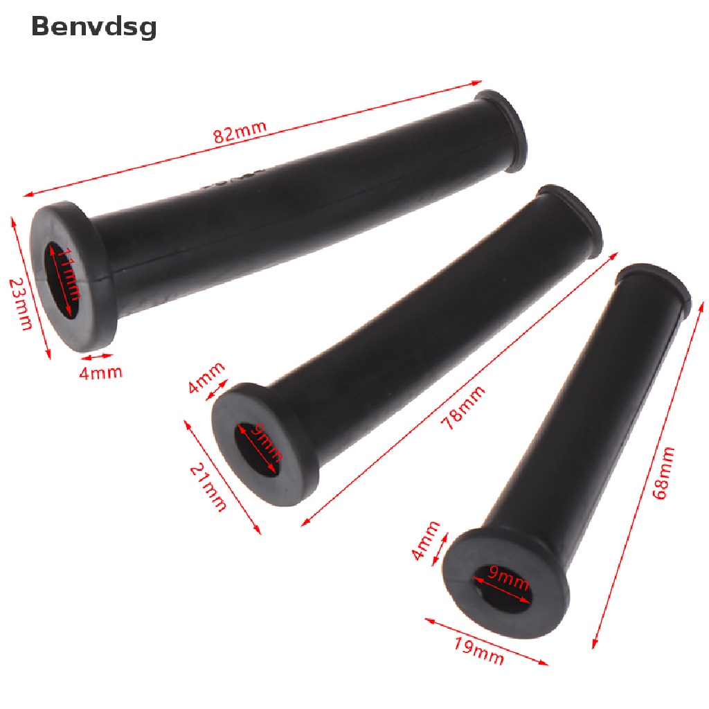Bộ 10 Dây Cao Su Bảo Vệ Cáp Máy Khoan Điện 3 Kích Cỡ Màu Đen