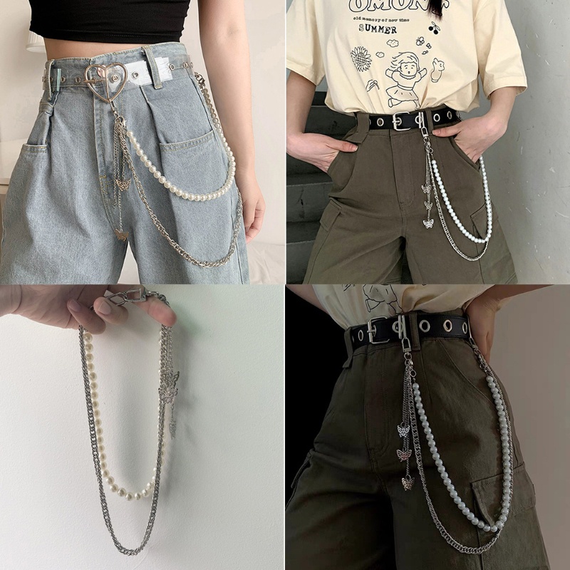 Thắt lưng da phối vòng kim loại thời trang cho nữ