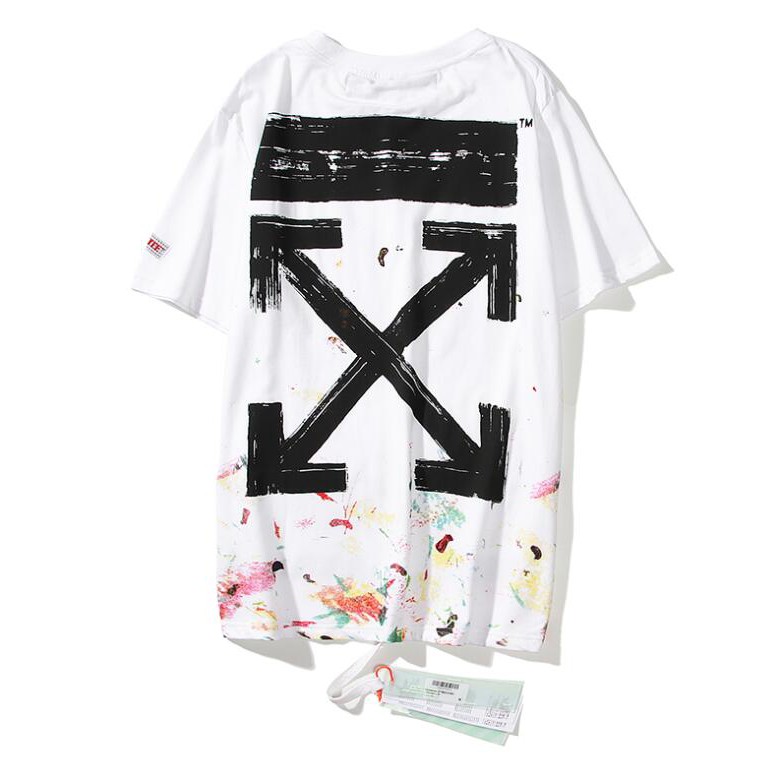 Áo Thun Off-White Tay Ngắn Chất Cotton In Chữ Thời Trang