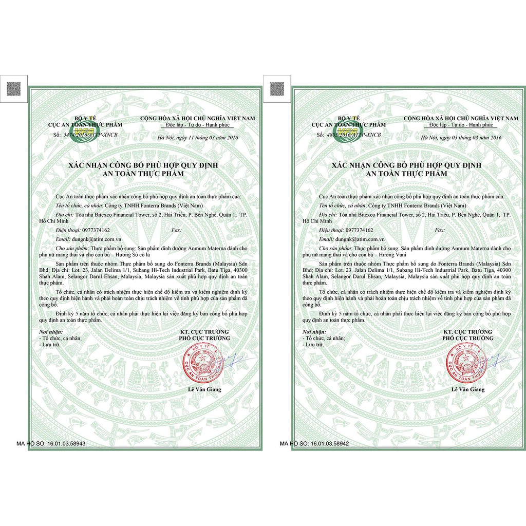 SỮA BỘT ANMUM MATERNA VANI/SOCOLA 400G