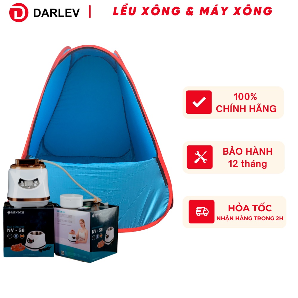 Combo Xông Hơi Gồm Lều Và Nồi Xông Nevato NV-S8 Cao Cấp Tặng Một Túi Lá Xông