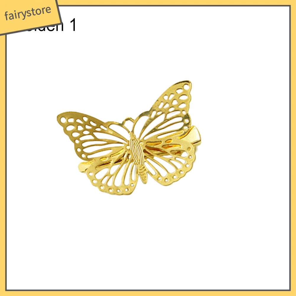 Kẹp tóc kim loại hình bướm bắt mắt thời trang cổ điển