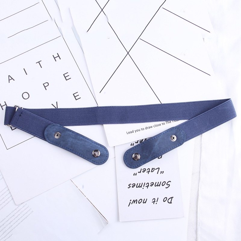 Thắt lưng denim không cần đục lỗ co giãn vô hình dễ phối đồ trang trí cho nữ