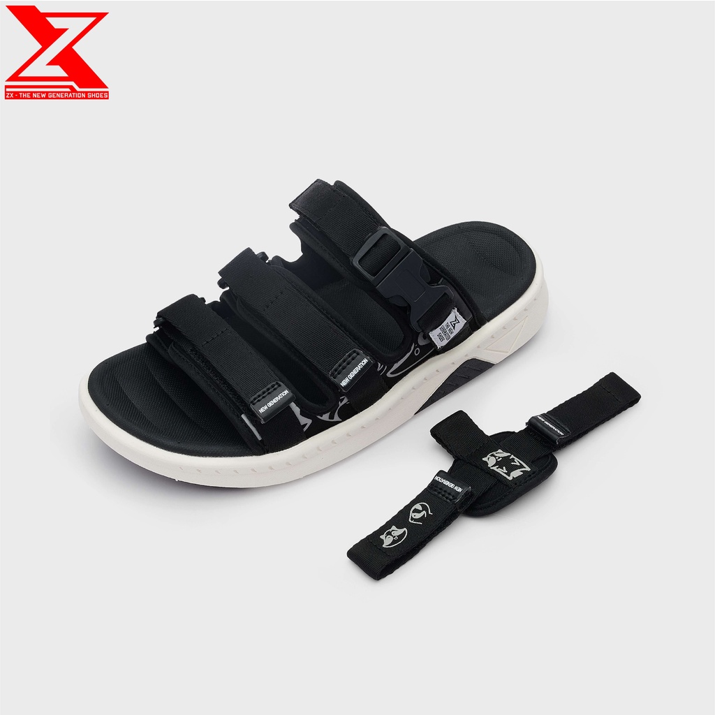 Giày Sandal ZX 3715 Raccoon Black 3 quai tháo rời quai sau, có đệm gót, công nghệ Phylon Chất liệu EVA cao cấp