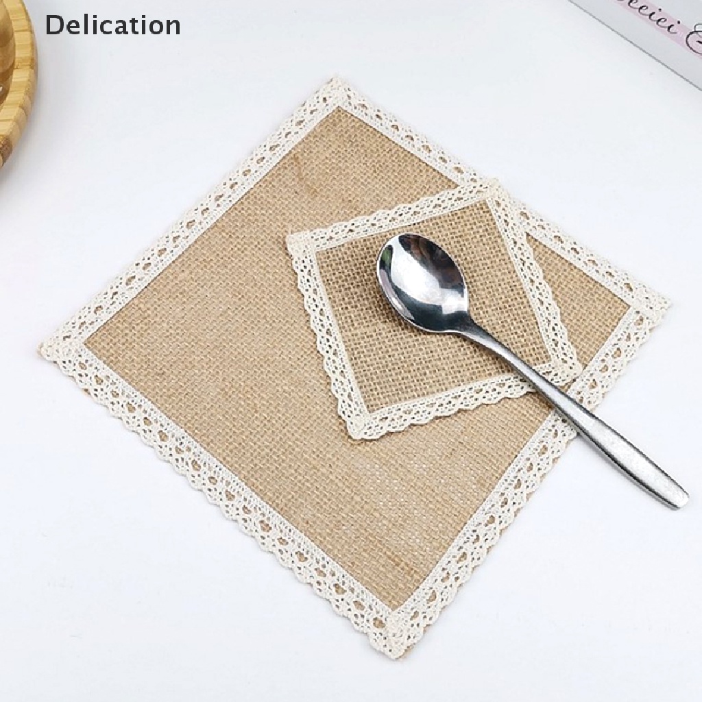 Tấm Lót Bàn Ăn Bằng Vải Bố Tự Nhiên Chống Nóng Tiện Dụng Cho Nhà Bếp