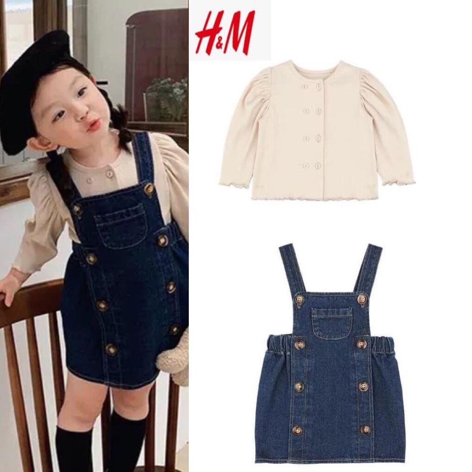Sét áo thun tăm be MIX yếm bò SIÊU XINH SẴN HÀNG