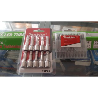 set 10 mũi bắn vít 2 đầu 10 mũi bắn tôn bulon 8mm