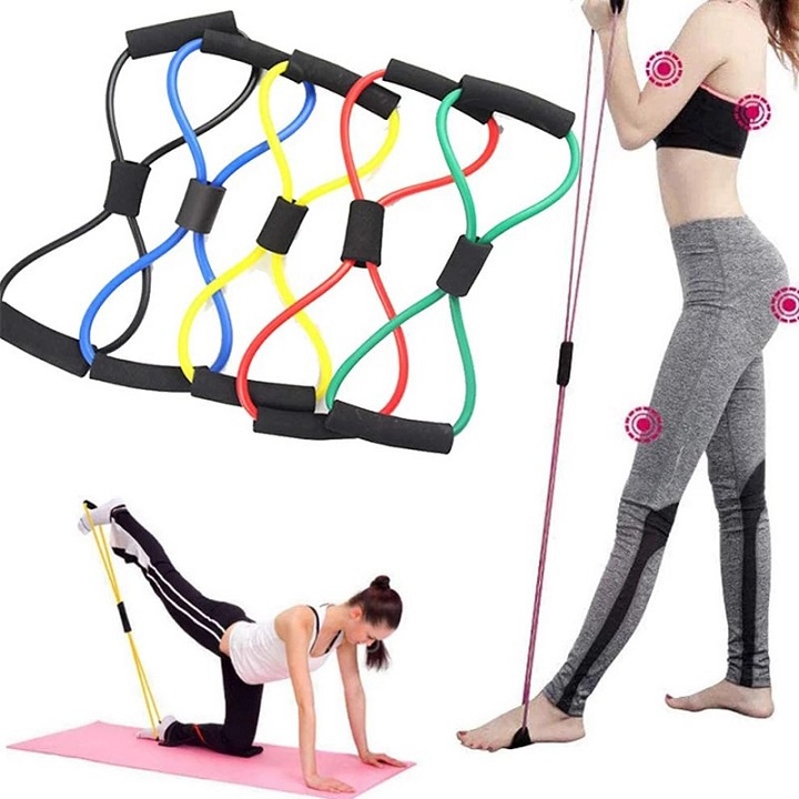 Dây kéo đàn hồi tập tay thể lực đa năng vong số 8 chịu lực cao