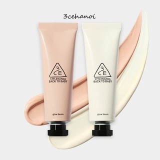 Kem lót căng bóng 3CE Back To Baby Glow Beam