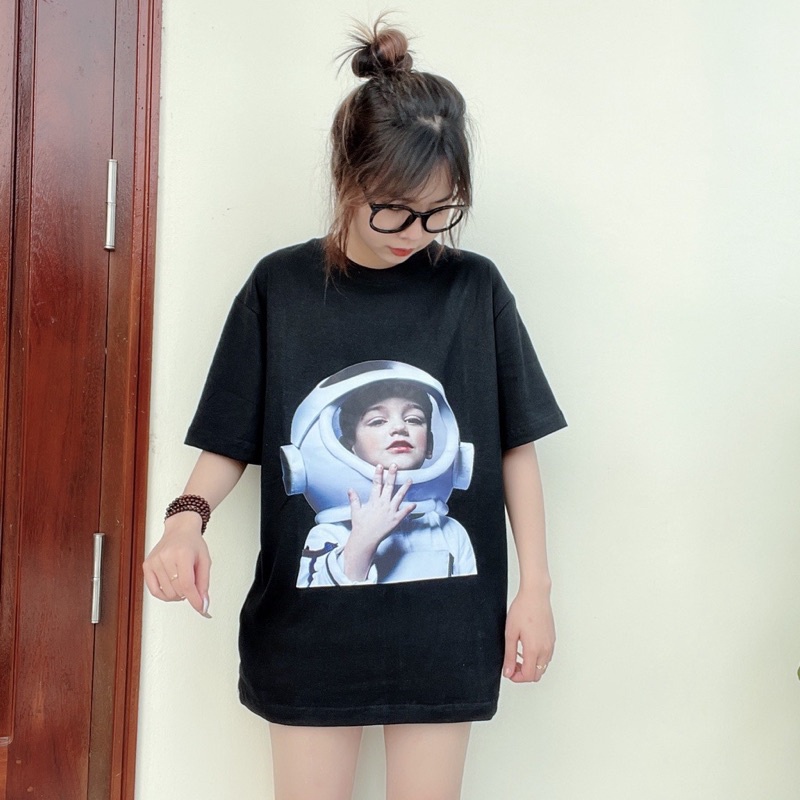 [Full tag +túi zip] Áo ADLV nam nữ in hình bé phi hành gia chất liệu cotton cao cấp